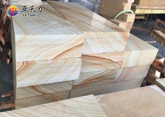 Yellow Wood Vein Sandstone Tiles Slabs with Polished Surface